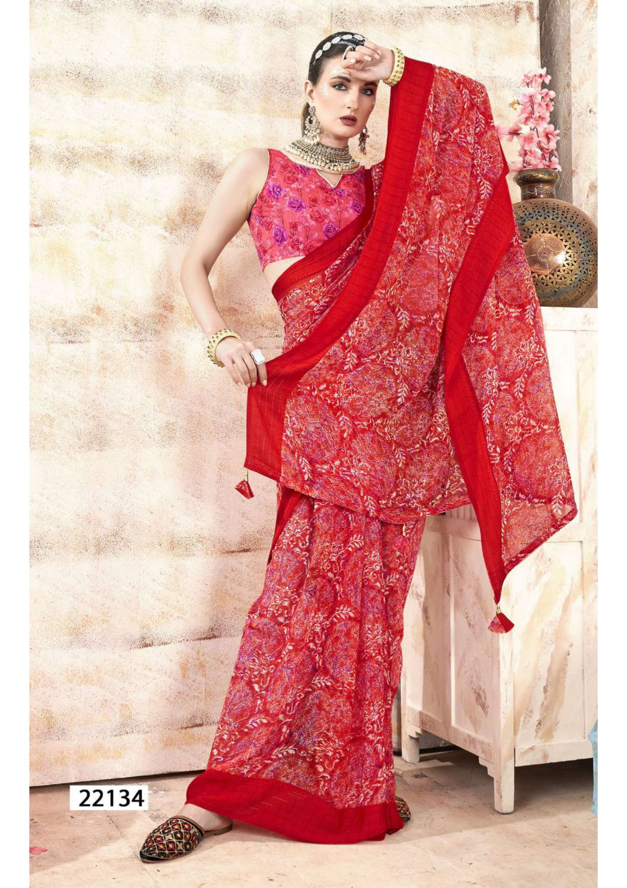 Sampreeti Vol 3 By Vallabhi Printed Daily Wear Georgette Sarees Wholesale Online